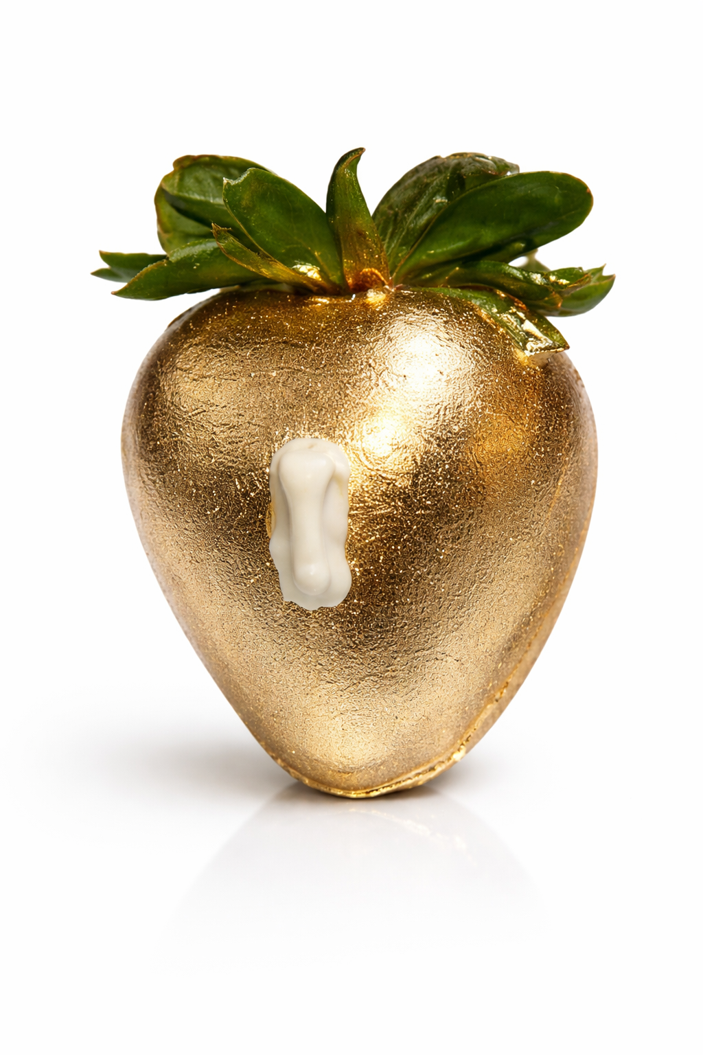 Fraise chocolat blanc logo doré