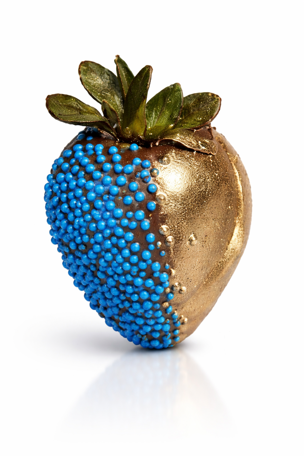 Fraise chocolat blanc logo doré